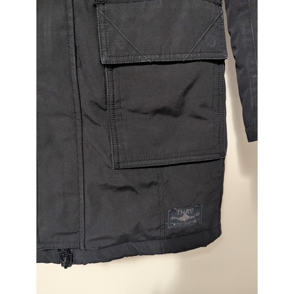 TNA Aritzia Winter Coat Women's XXS Black Bancroft Parka‎ Goose Down Jacket - Picture 2 of 16